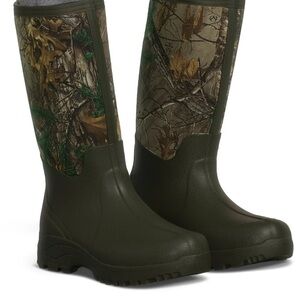 Camo Tall Waterproof Hunting Boot - Olive & Realtree Print Men